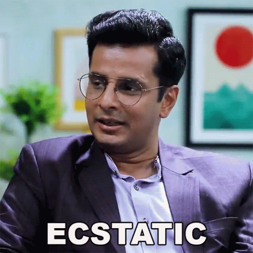 Ecstatic Ojas Rawal GIF
