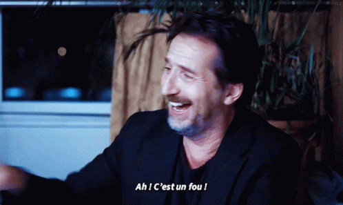 Edouard Baer Ah C Est Un Fou GIF. This 498 x 297 animated GIF is part of our mort de rire collection. Related themes include laughing, rire. Created by…