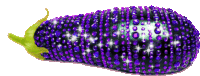 Eggplant Sparkles Sticker