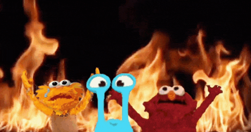 Elmo Elmo Fire GIF