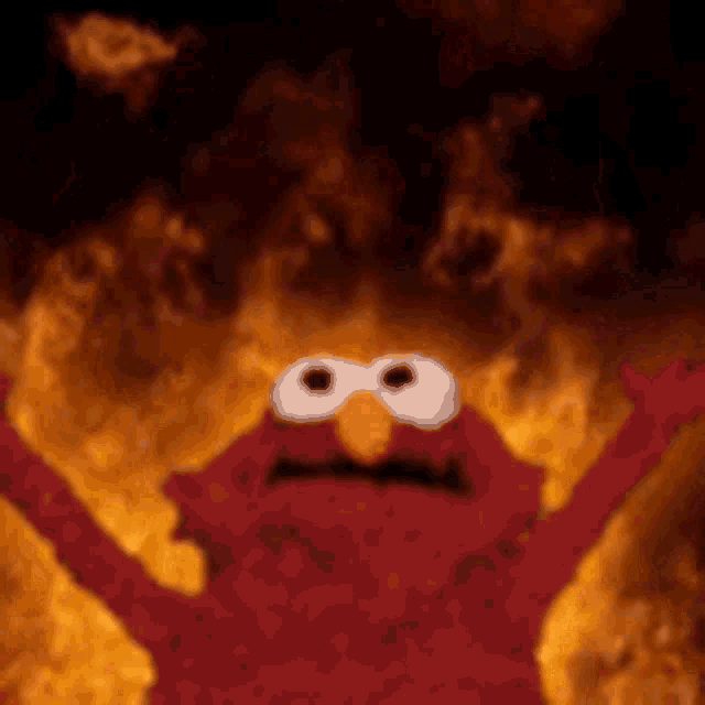 Elmo Elmo Fire GIF