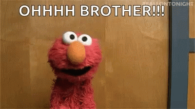 Elmo Falls Oh Brother GIF