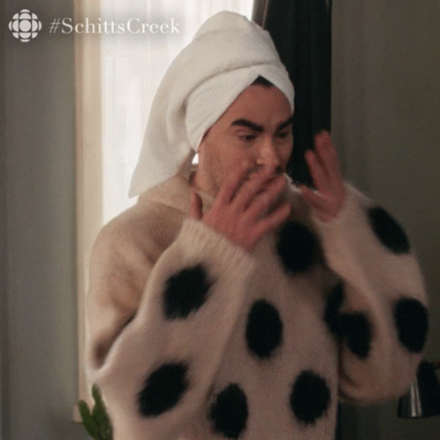 Embarrassed Dan Levy GIF