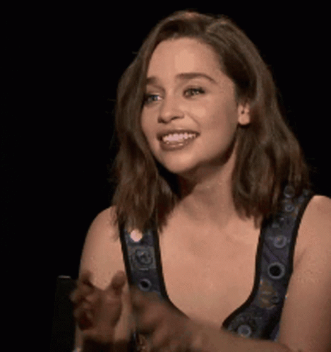 Emilia Clarke Laughing GIF