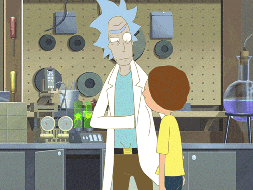 Entering A Portal Rick GIF