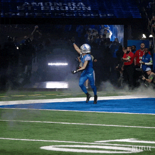 Entering The Football Pitch Amon-ra St Brown GIF