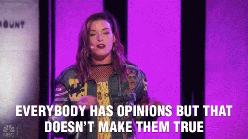 Everybody Has Opinions But That Doesnt Make Them True Mean Girls Musical GIF. This 498 x 281 animated GIF is part of our thats just like your opinion man…