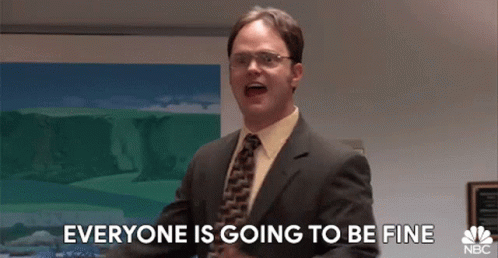 Everyone Is Going To Be Fine Dwight Schrute GIF. This 498 x 258 animated GIF is part of our its happening the office collection. Related themes include the…