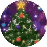 Excited Christmas Tree Sticker