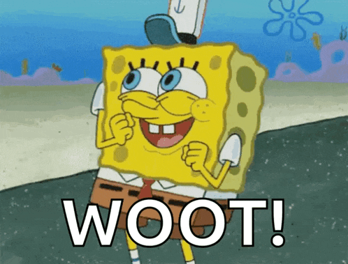 Excited Spongebob GIF