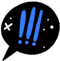 Exclamation Point Message Bubble Sticker
