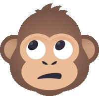 Eye Rolling Monkey Monkey Sticker