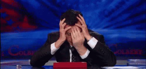 Facepalm Stephen Colbert GIF