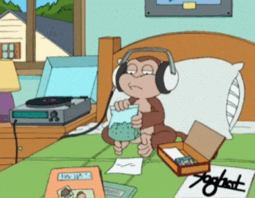 Family Guy Monkey GIF. This 498 x 387 animated GIF is part of our rolling a blunt collection. Related themes include monkey, smoke. Created by…