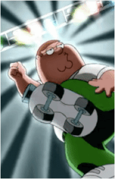 Family Guy Peter Griffin GIF. This 225 x 350 animated GIF is part of our roller skating collection. Related themes include cool. Created by Hu_Bert. View…