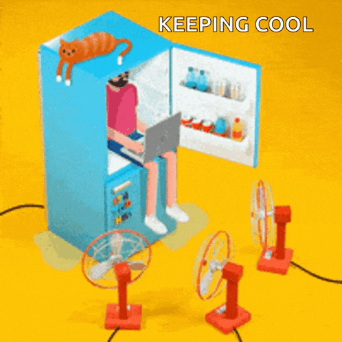 Fan Refrigerator GIF