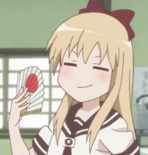 Fanning Smug GIF