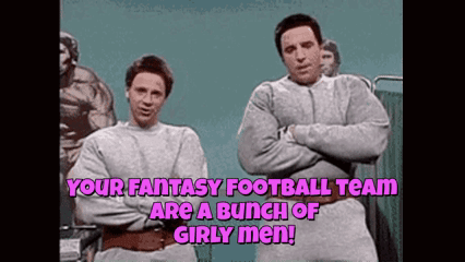 Fantasy Football Girly Men GIF. This 426 x 240 animated GIF is part of our hans and franz collection. Created by msWILDside. View the original animation…