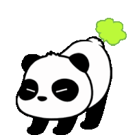 Fart Farting Panda Sticker