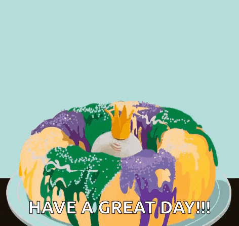 Fat Tuesday King Cake GIF