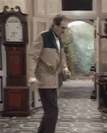 Fawlty Towers Basil Fawlty GIF. This 355 x 439 animated GIF is part of our self flagellation collection. Created by zufgh. View the original animation…