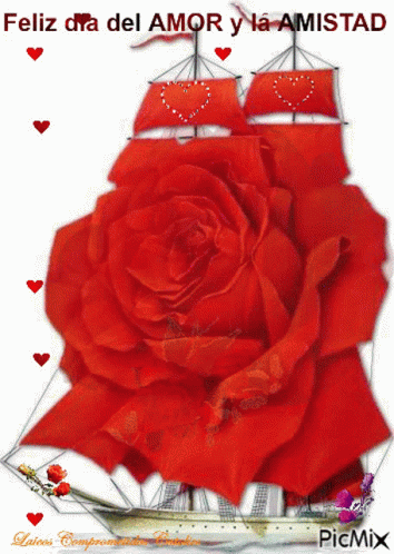 Feliz Dia Del Amor Y La Amistad Rose GIF