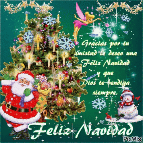 Feliz Navidad Gracias GIF. This 498 x 498 animated GIF is part of our imagenes de navidad collection. Related themes include celebrate, feliz navidad…