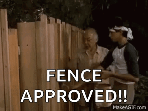 Fence Karate Kid GIF