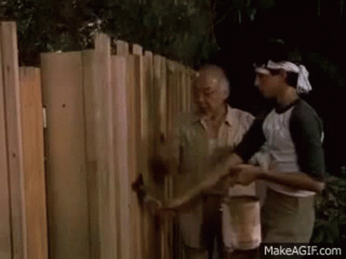 Fence Karate Kid GIF