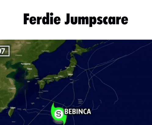 Ferdie Jumpscare Typhoon Bebinca GIF