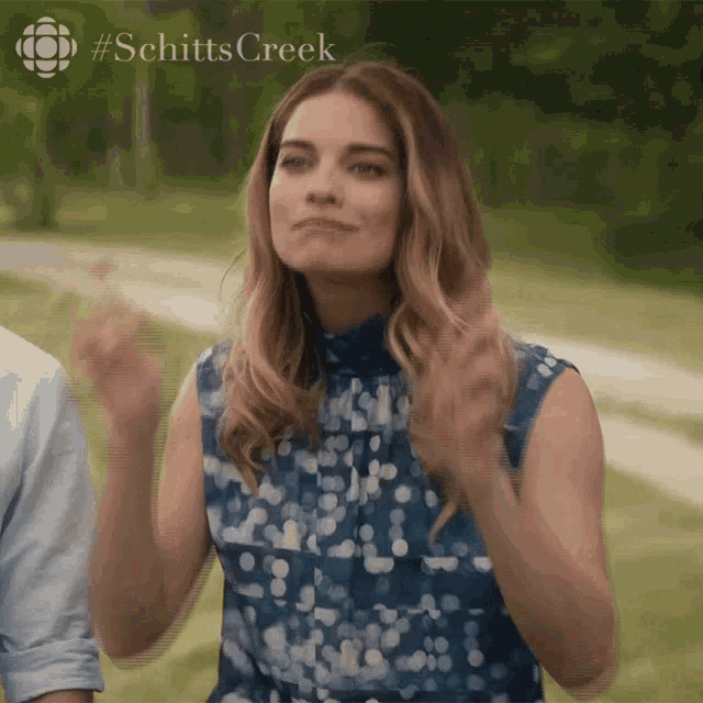 Fingers Crossed Annie Murphy GIF