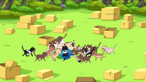 Finn Cats GIF. This 498 x 280 animated GIF is part of our simpsons crazy cat lady collection. Created by FarExponent. View the original animation, share it…