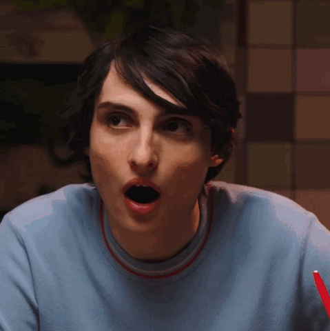 Finn Wolfhard Surprised Face GIF