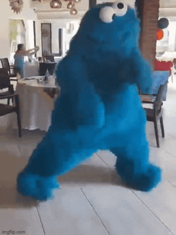 Fire Cookie Monster GIF