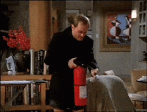 Fire Extinguisher Frasier GIF