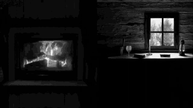 Fireplace Storm GIF