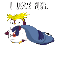 Fish Penguin Sticker