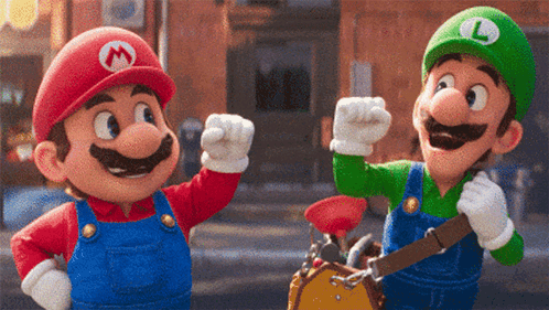 Fist Bump Mario GIF