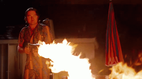 Flame Thrower Leonardo Dicaprio GIF