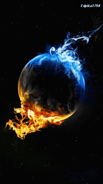 Flames Earth GIF