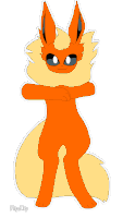 Flareon Floofie The Flareon Sticker