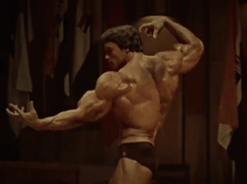 Flexing Arnold GIF