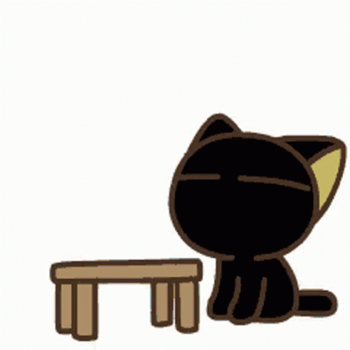 Flip Table Angry Kitten GIF