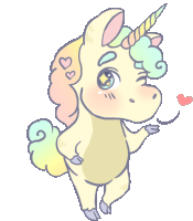 Flirty Unicorn Blows A Kiss Sticker