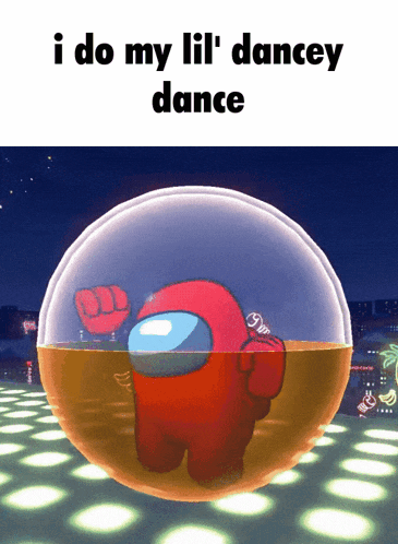 Floating Hands Red Crewmate GIF