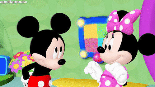 Flowers Mickey Mouse GIF