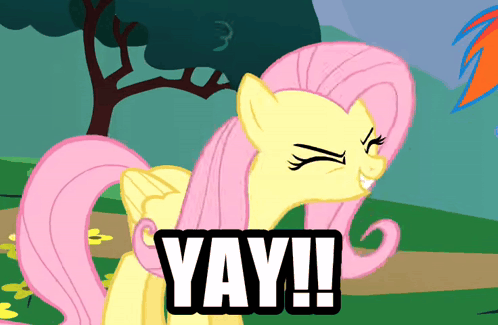 Fluttershy Yay GIF