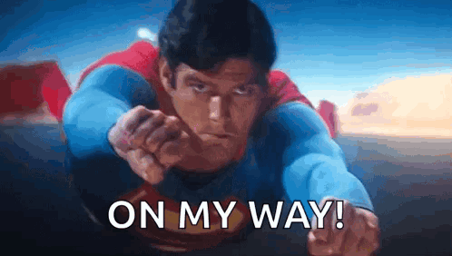 Flying Superman GIF