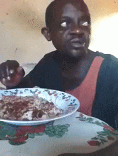 Food Black Man Eating Plov GIF