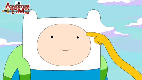 Forehead Poke Finn The Human GIF